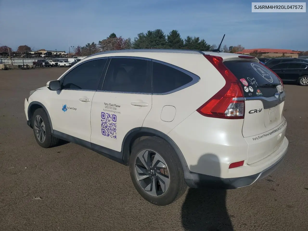5J6RM4H92GL047572 2016 Honda Cr-V Touring