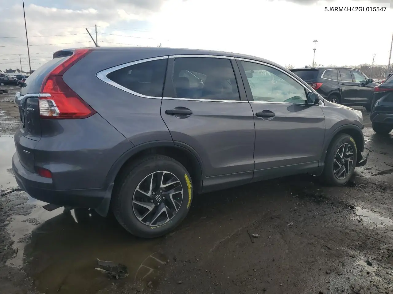 5J6RM4H42GL015547 2016 Honda Cr-V Se