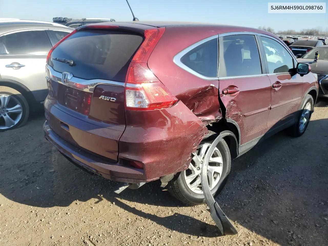 5J6RM4H59GL098760 2016 Honda Cr-V Ex