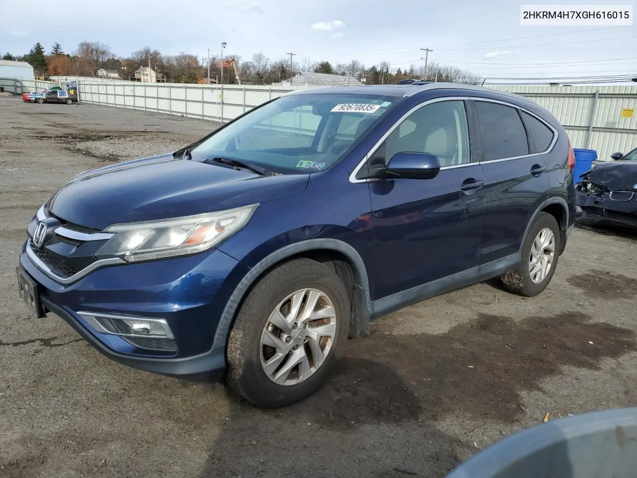 2HKRM4H7XGH616015 2016 Honda Cr-V Exl
