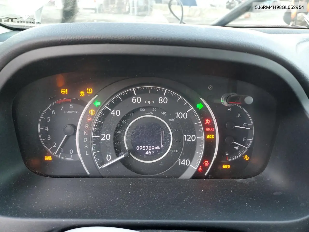 5J6RM4H98GL052954 2016 Honda Cr-V Touring