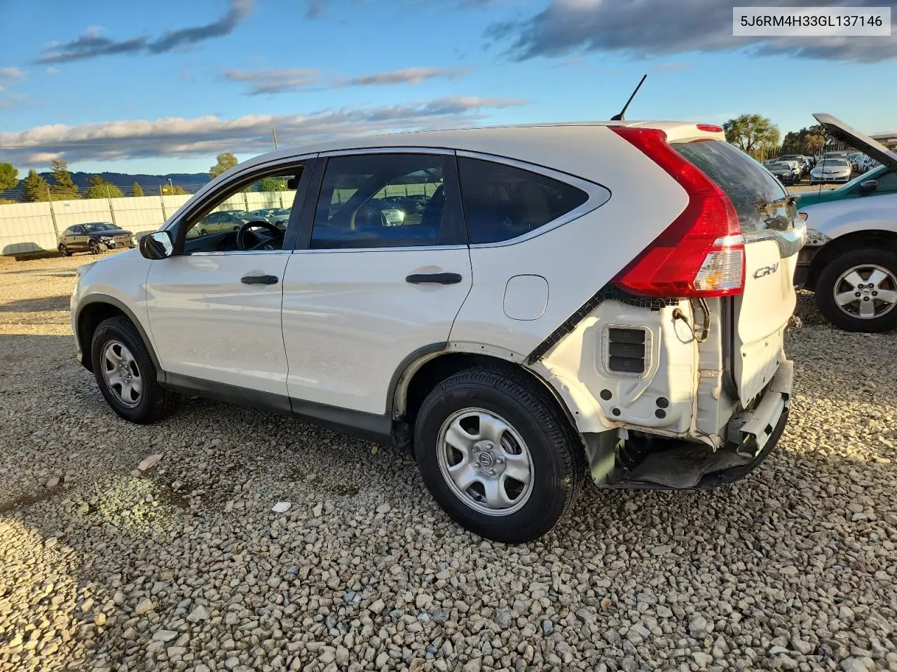 5J6RM4H33GL137146 2016 Honda Cr-V Lx