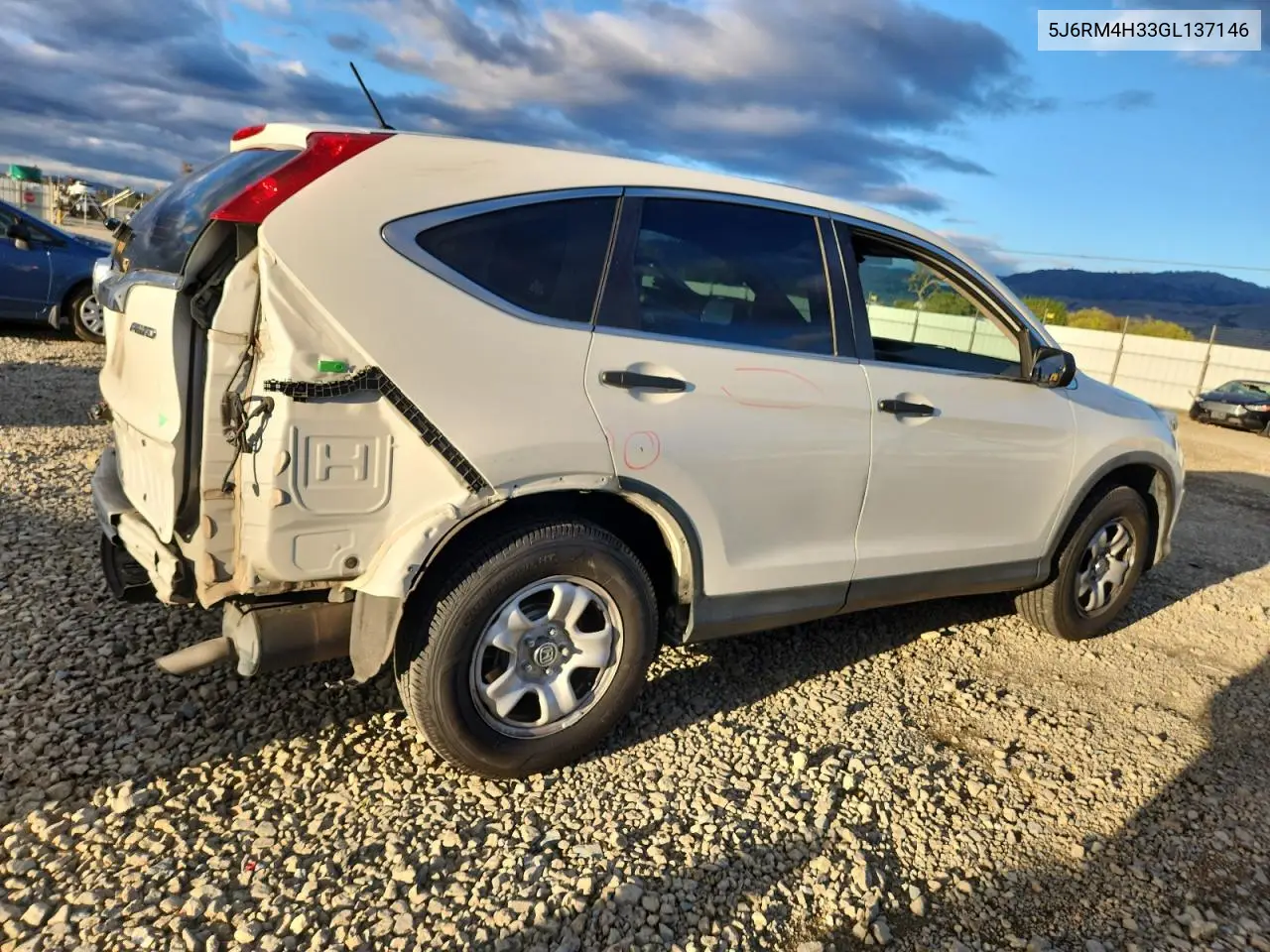 5J6RM4H33GL137146 2016 Honda Cr-V Lx