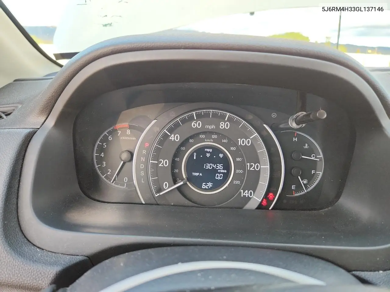 5J6RM4H33GL137146 2016 Honda Cr-V Lx