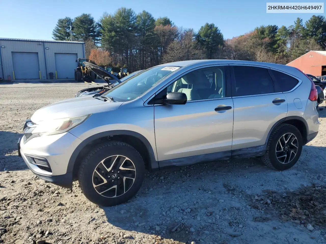 2HKRM4H42GH649497 2016 Honda Cr-V Se