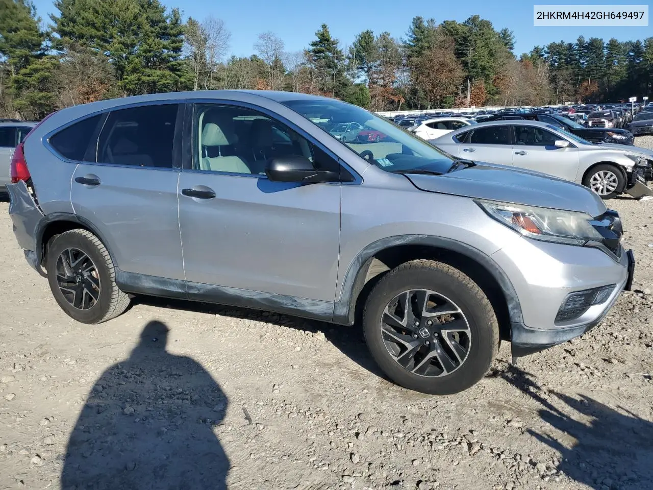 2HKRM4H42GH649497 2016 Honda Cr-V Se