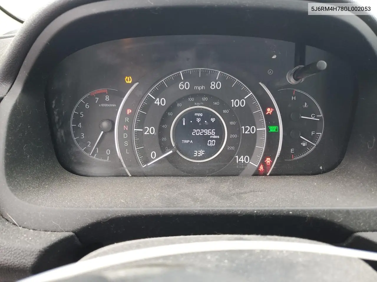 5J6RM4H78GL002053 2016 Honda Cr-V Exl