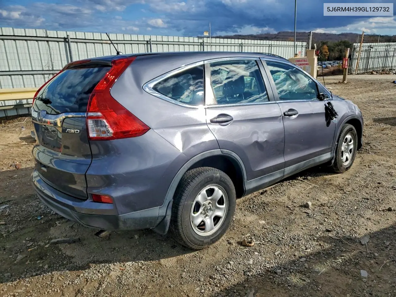 5J6RM4H39GL129732 2016 Honda Cr-V Lx