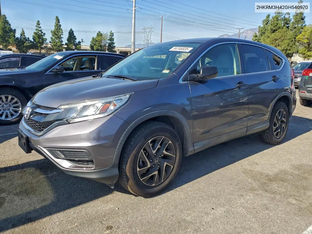 2HKRM3H42GH540970 2016 Honda Cr-V Se