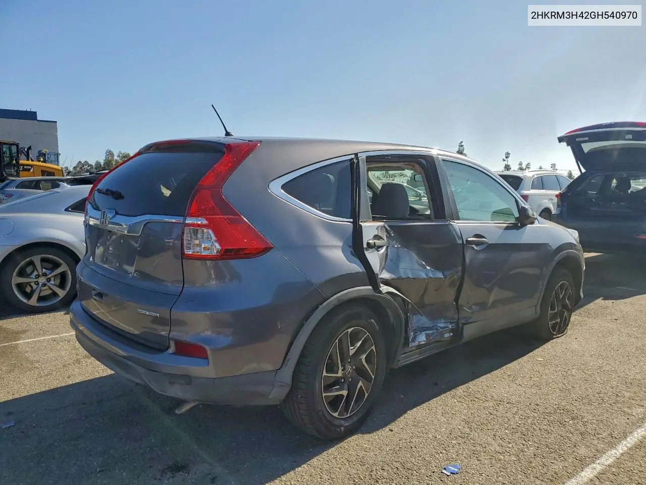 2HKRM3H42GH540970 2016 Honda Cr-V Se