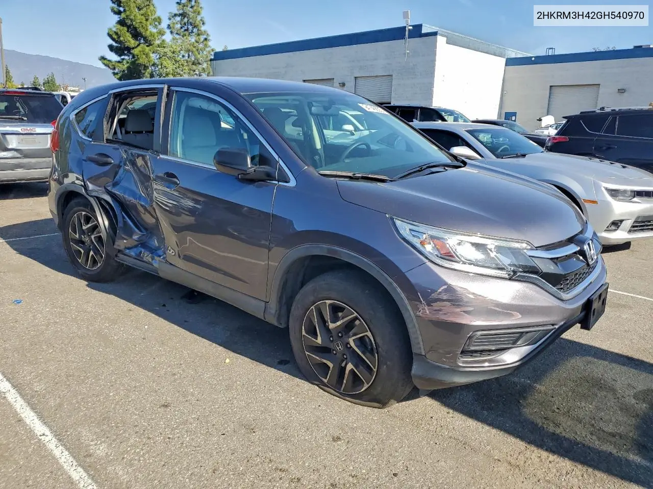 2HKRM3H42GH540970 2016 Honda Cr-V Se