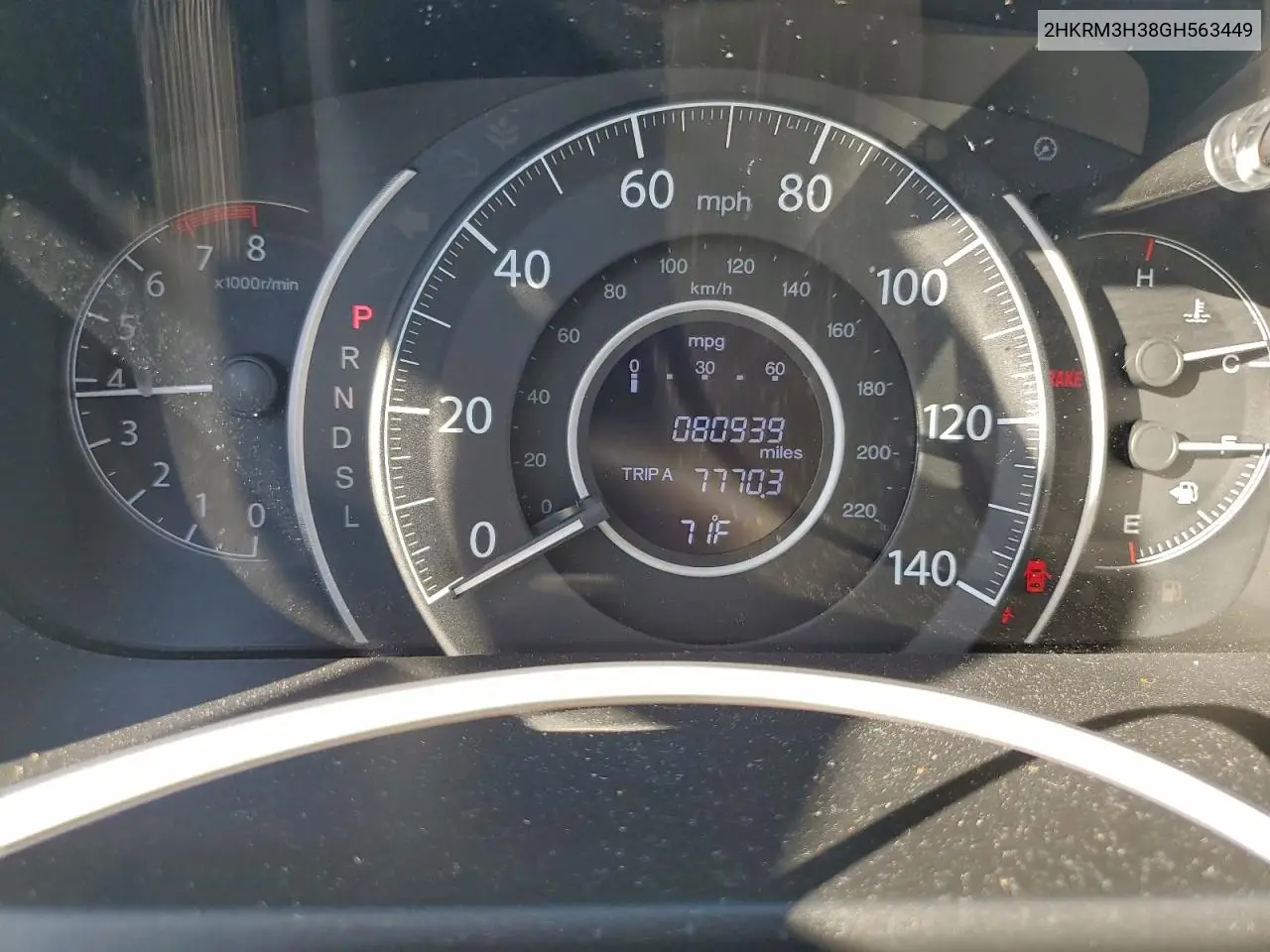 2HKRM3H38GH563449 2016 Honda Cr-V Lx