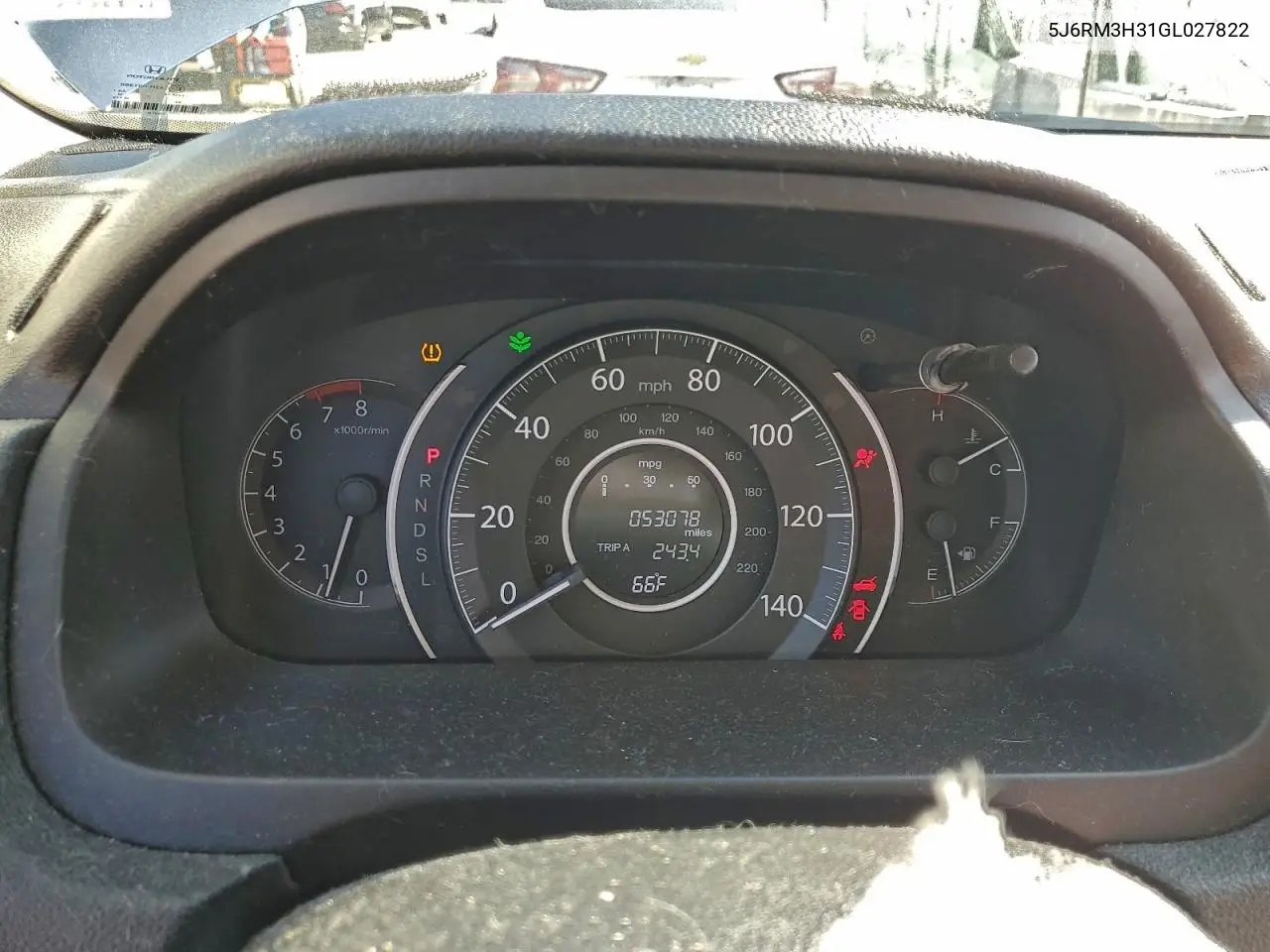 5J6RM3H31GL027822 2016 Honda Cr-V Lx