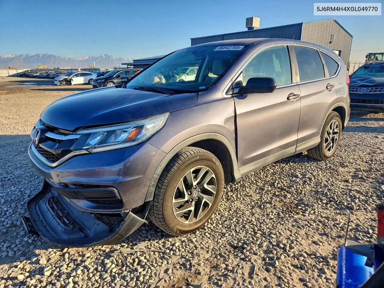 5J6RM4H4XGL049770 2016 Honda Cr-V Se