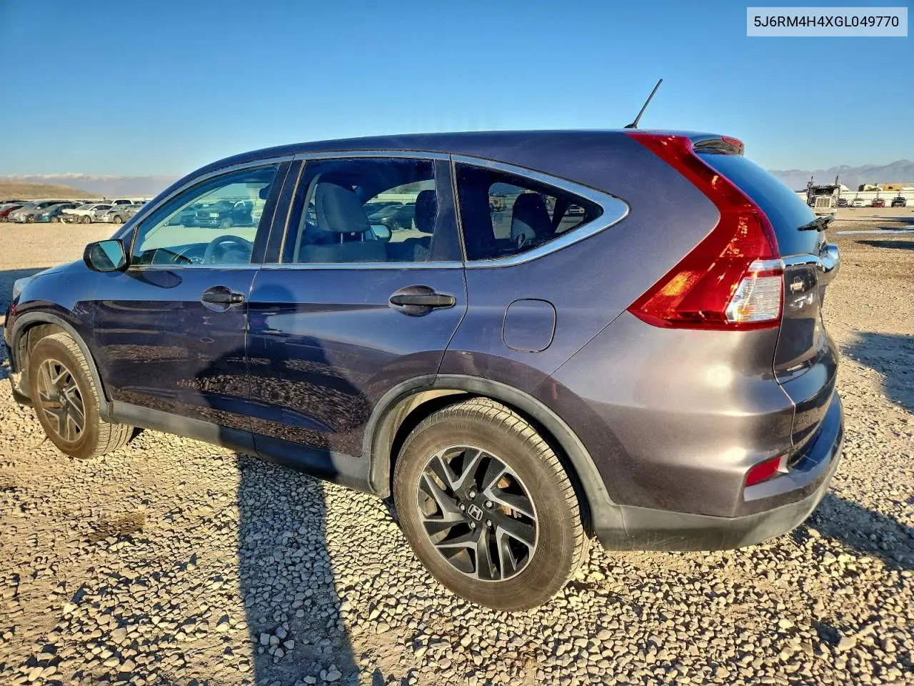 5J6RM4H4XGL049770 2016 Honda Cr-V Se