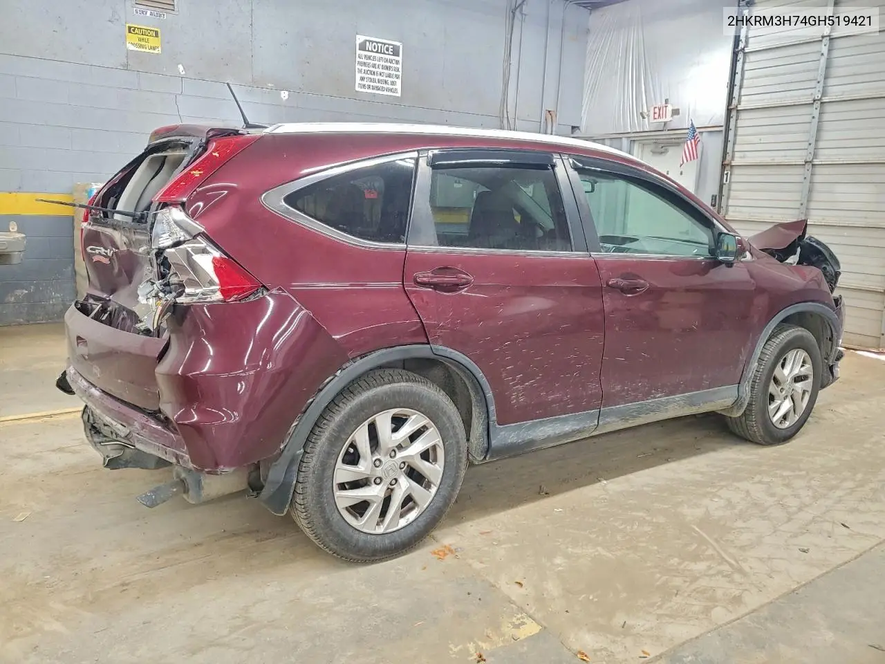 2HKRM3H74GH519421 2016 Honda Cr-V Exl
