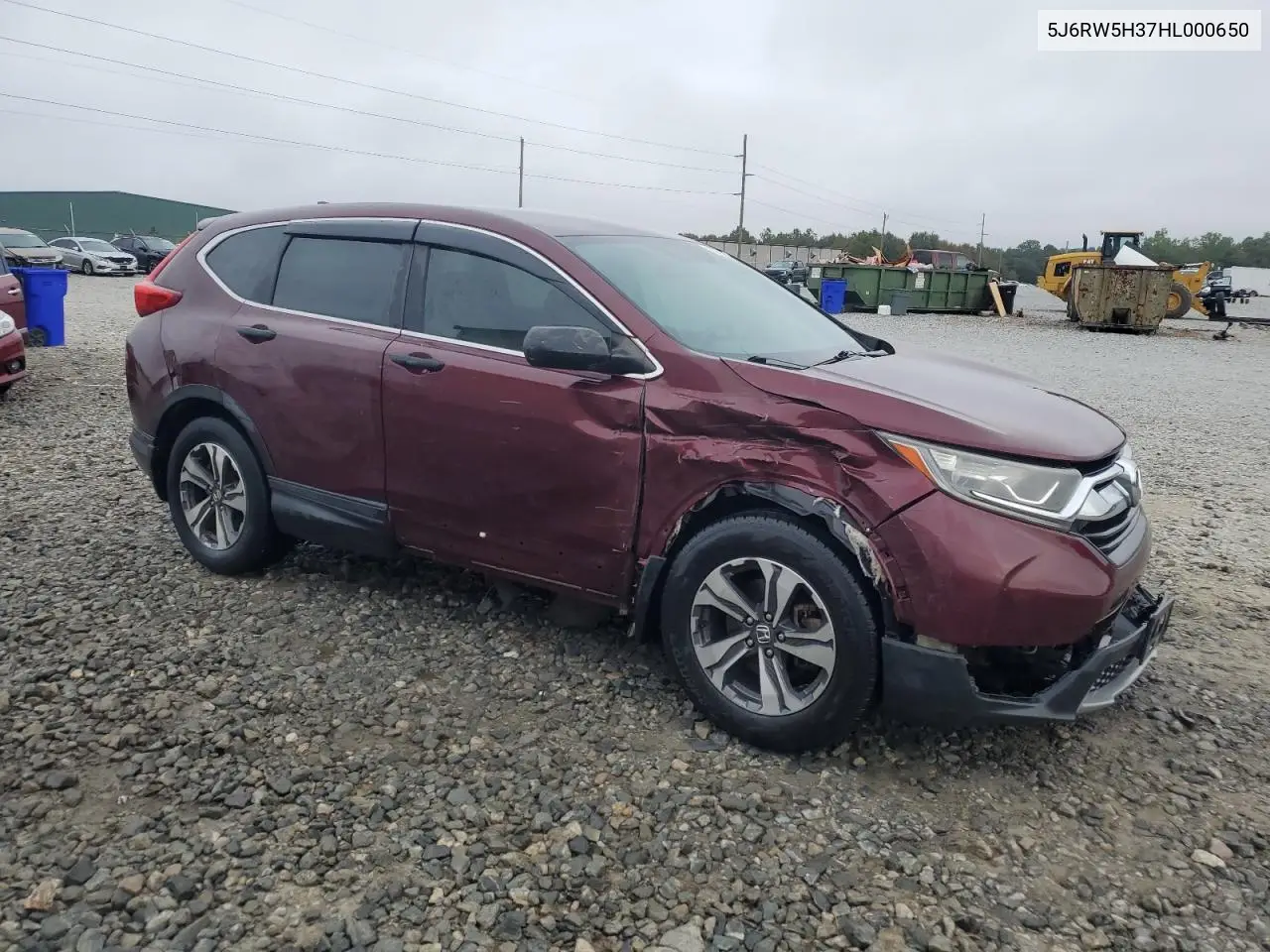 5J6RW5H37HL000650 2017 Honda Cr-V Lx