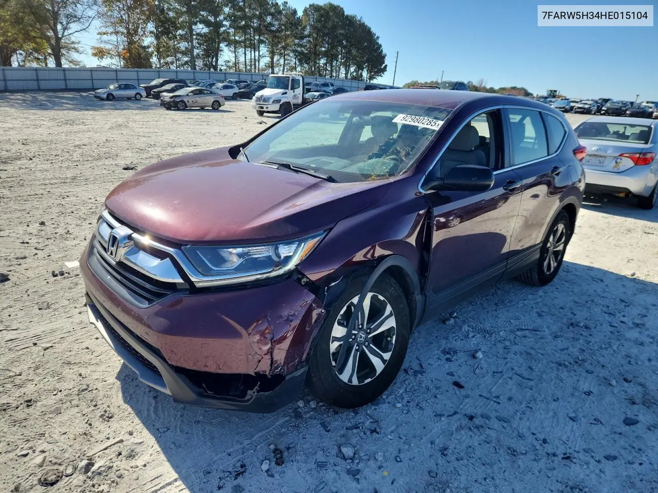 7FARW5H34HE015104 2017 Honda Cr-V Lx