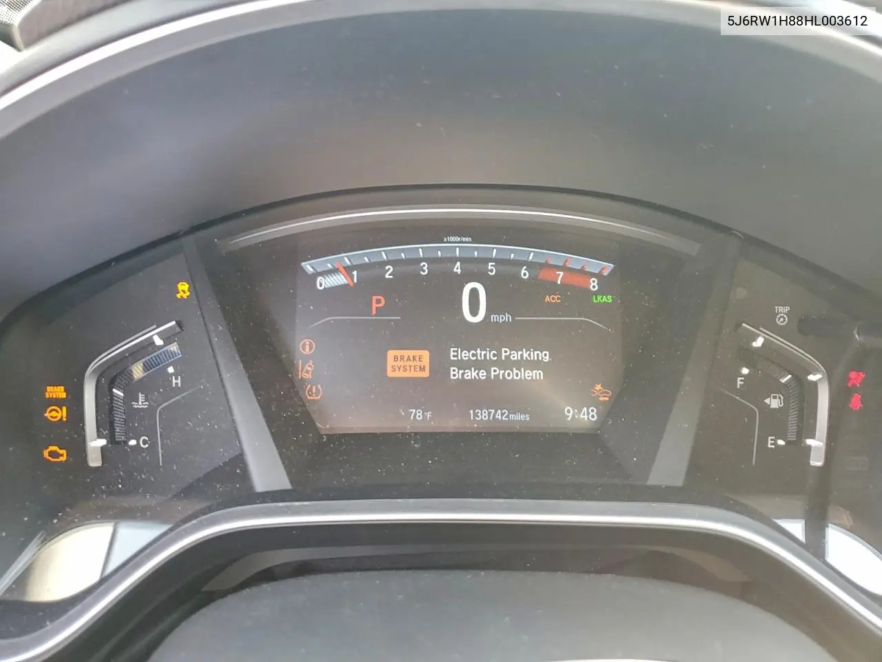 5J6RW1H88HL003612 2017 Honda Cr-V Exl