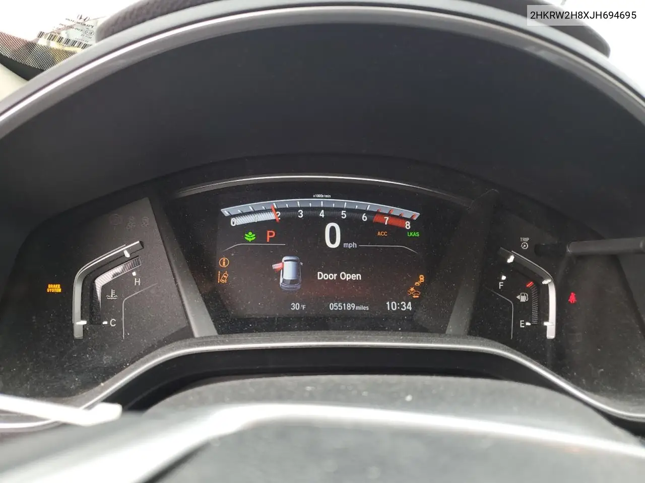 2HKRW2H8XJH694695 2018 Honda Cr-V Exl