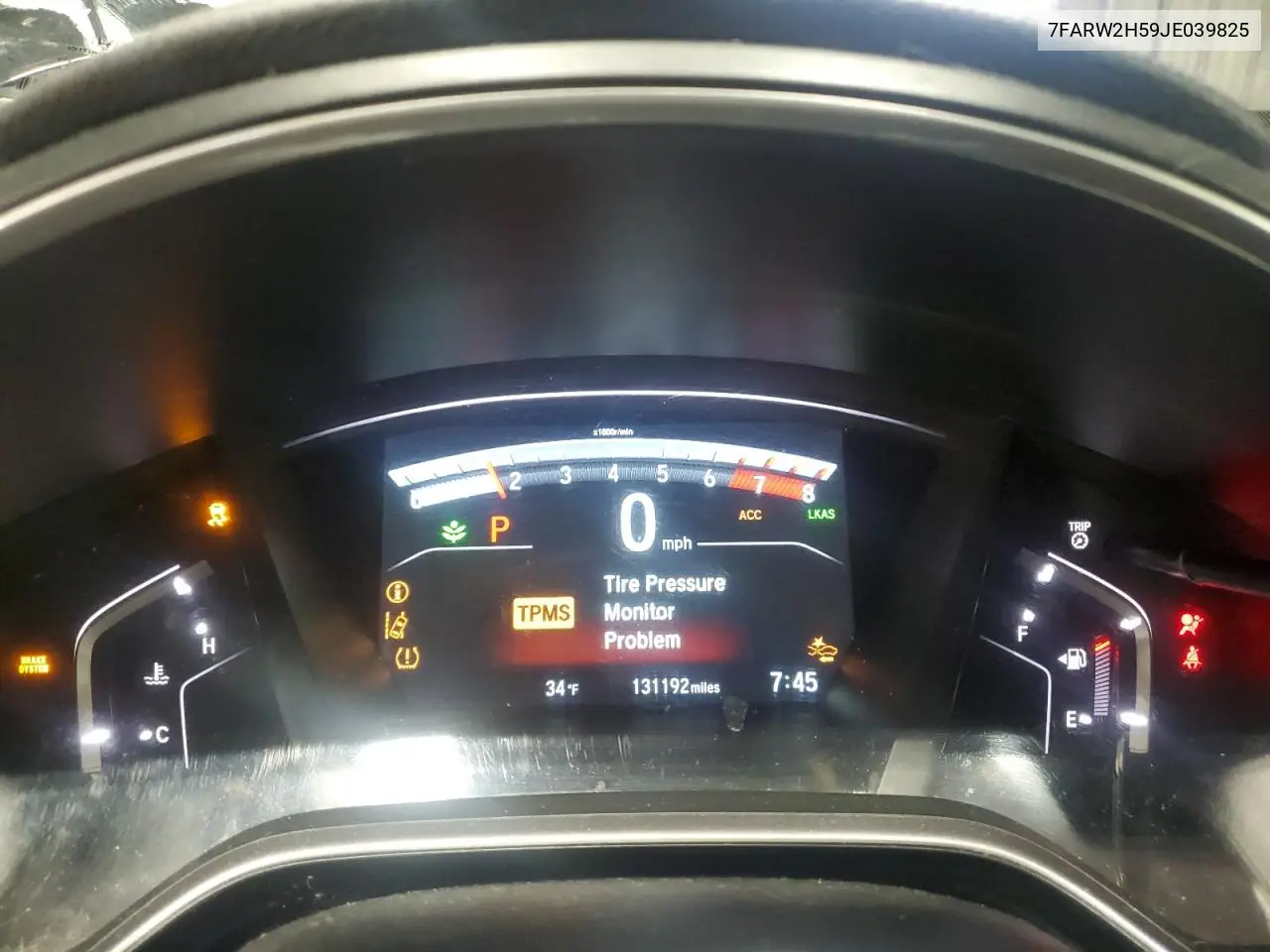 7FARW2H59JE039825 2018 Honda Cr-V Ex