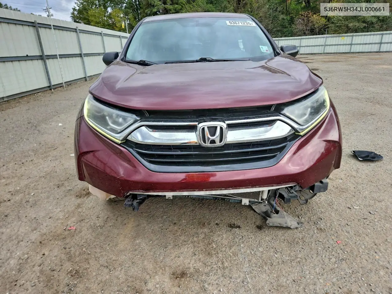 5J6RW5H34JL000661 2018 Honda Cr-V Lx