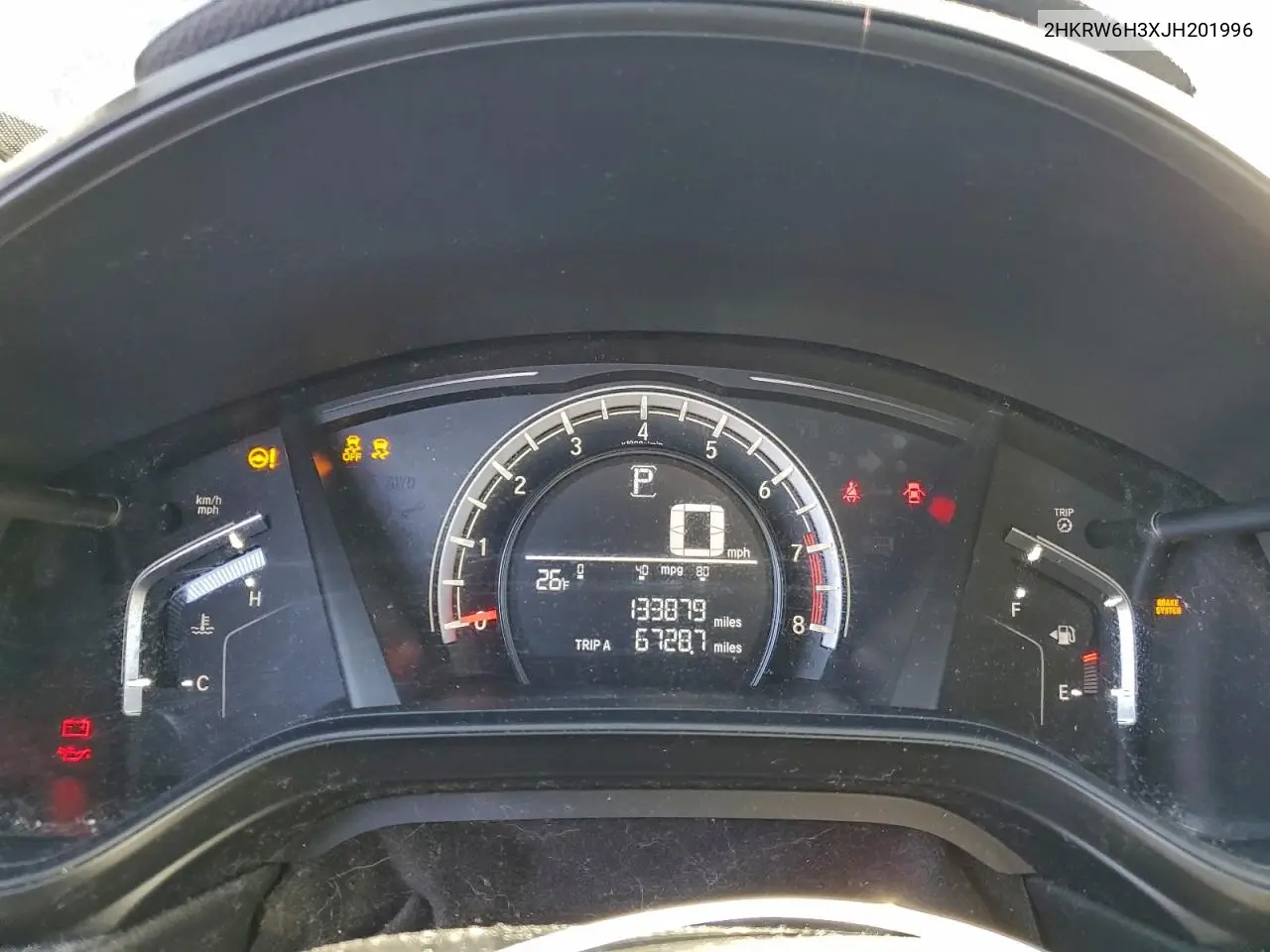 2HKRW6H3XJH201996 2018 Honda Cr-V Lx