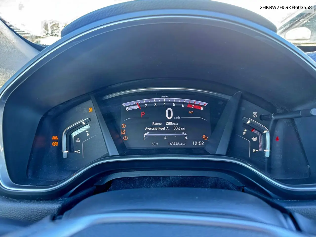 2HKRW2H59KH603553 2019 Honda Cr-V Ex