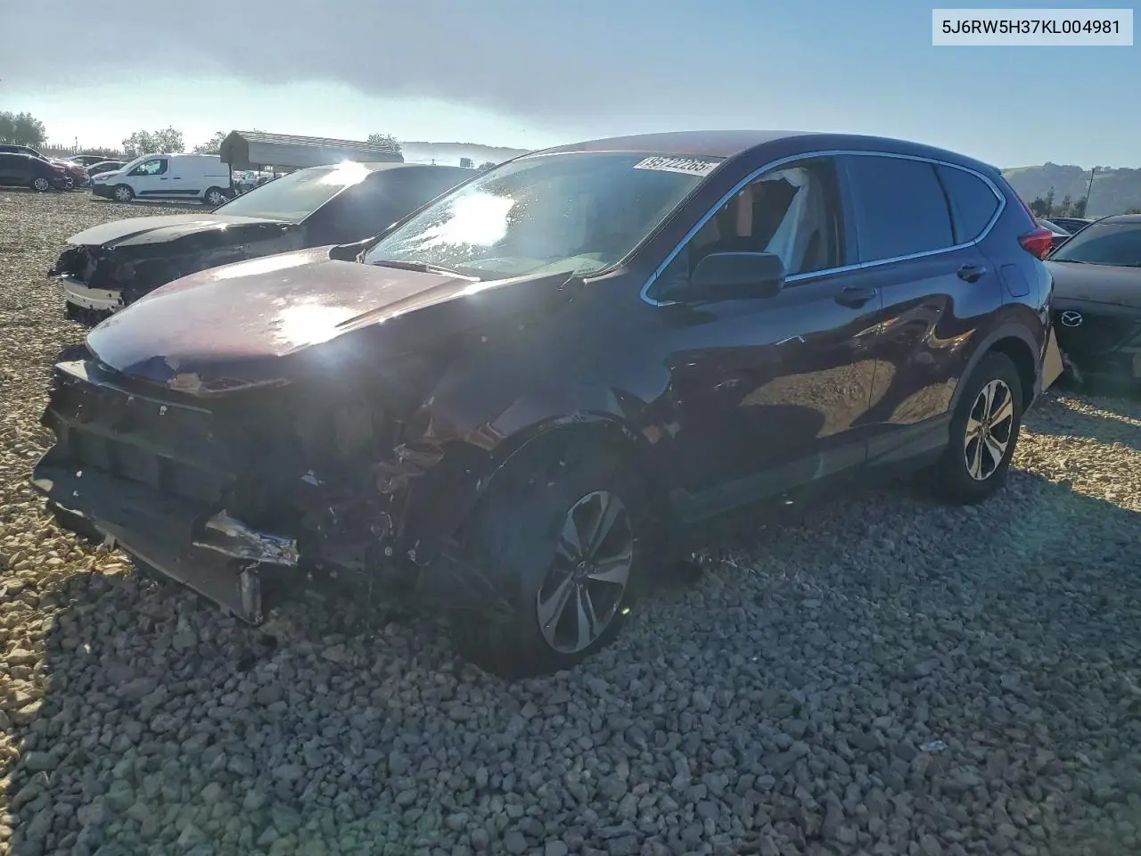 5J6RW5H37KL004981 2019 Honda Cr-V Lx
