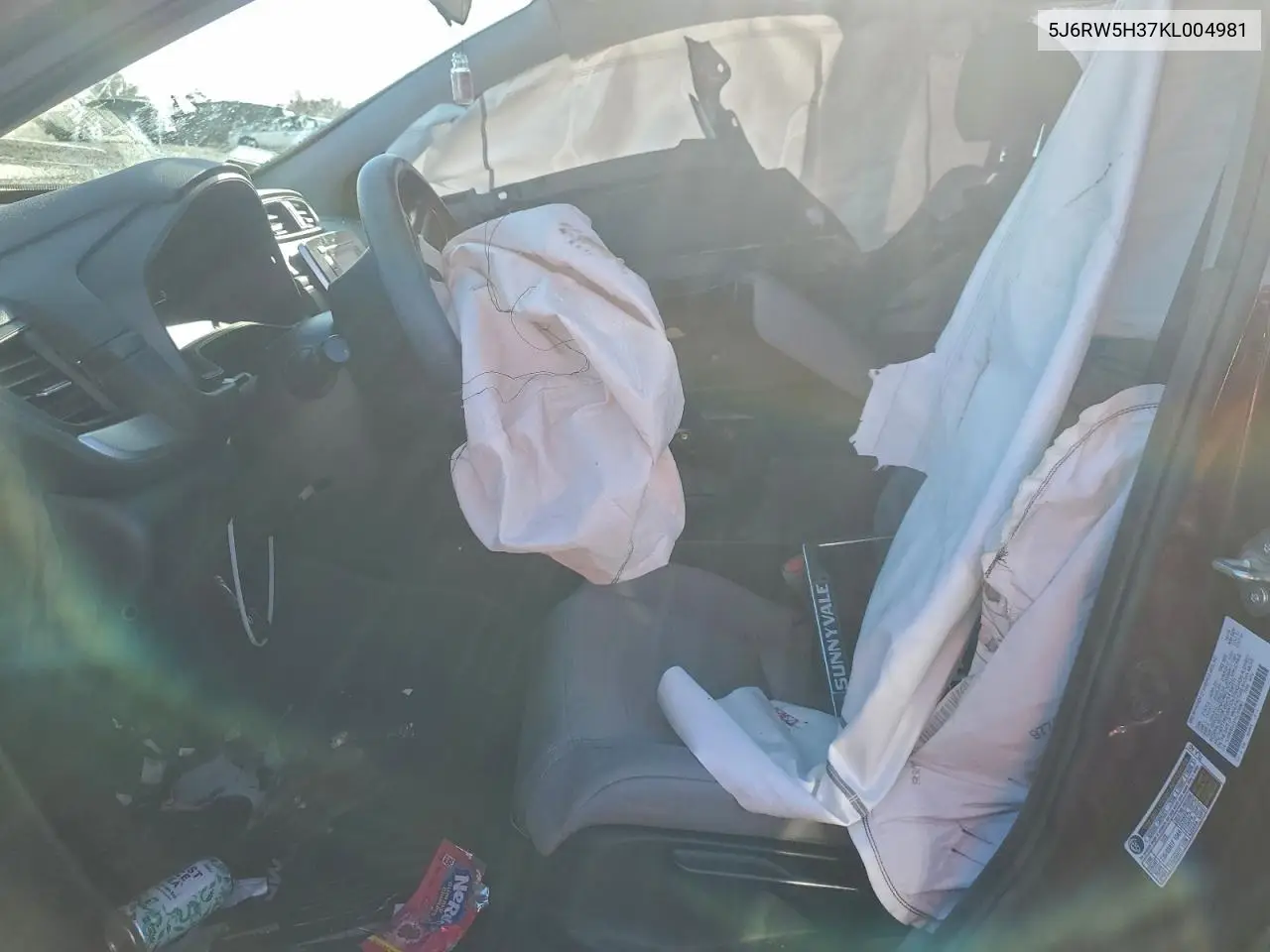 5J6RW5H37KL004981 2019 Honda Cr-V Lx