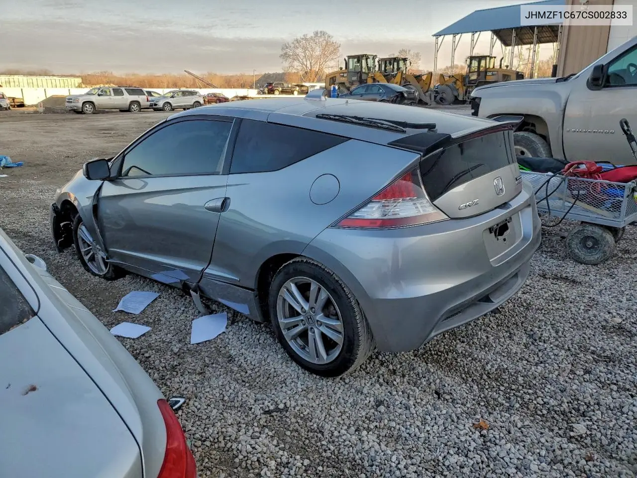 JHMZF1C67CS002833 2012 Honda Cr-Z Ex