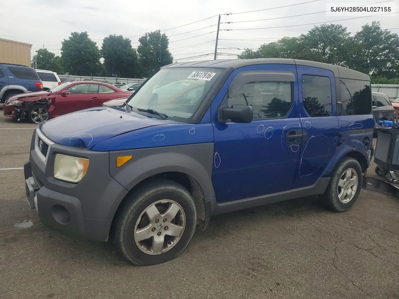 2004 Honda Element Ex VIN: 5J6YH28504L027155 Lot: 53417916