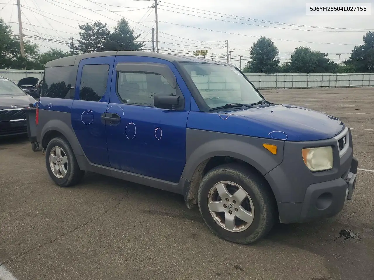 2004 Honda Element Ex VIN: 5J6YH28504L027155 Lot: 53417916