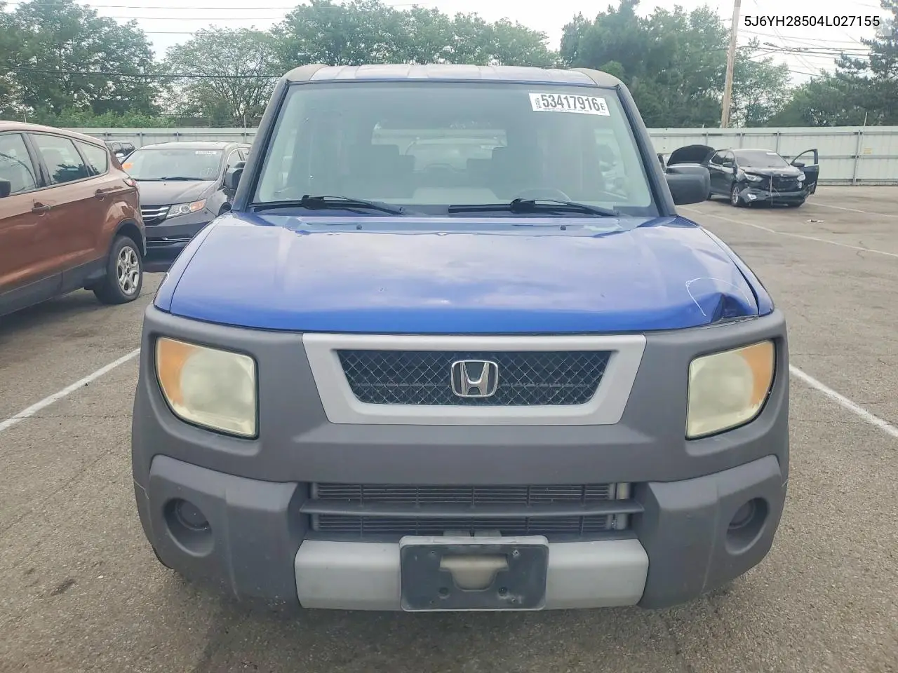 2004 Honda Element Ex VIN: 5J6YH28504L027155 Lot: 53417916