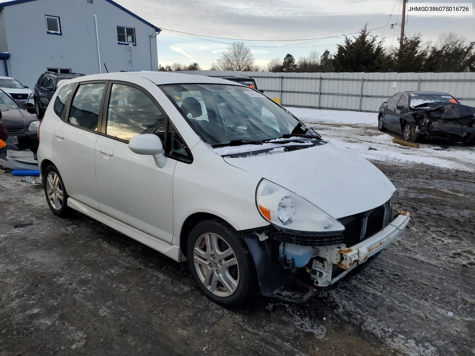 2007 Honda Fit S VIN: JHMGD38607S016726 Lot: 39416614