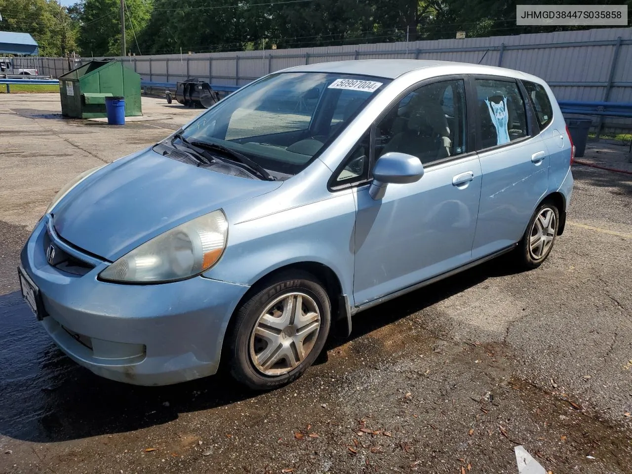 JHMGD38447S035858 2007 Honda Fit