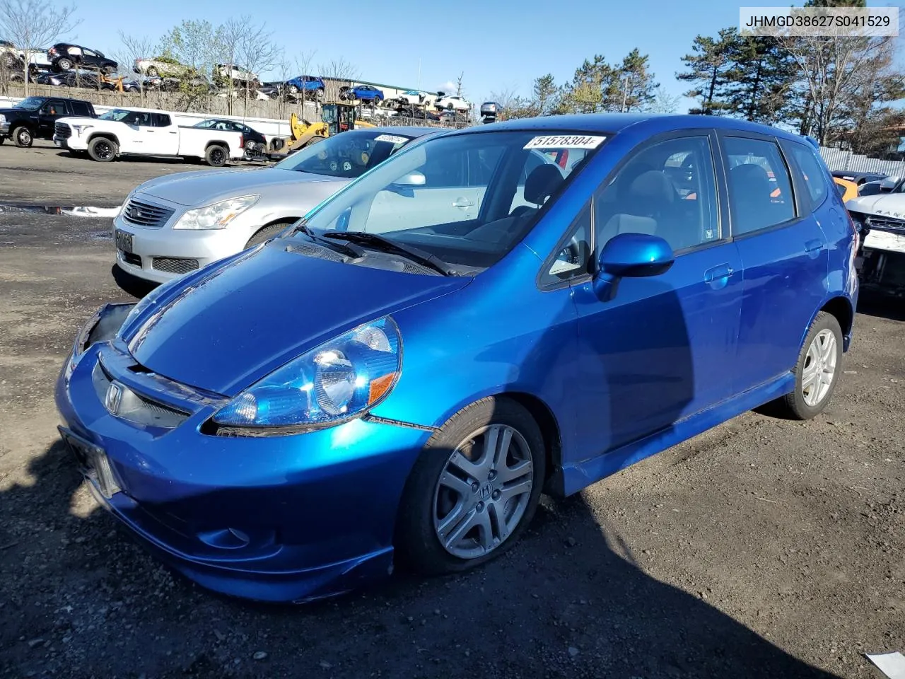 2007 Honda Fit S VIN: JHMGD38627S041529 Lot: 51578304