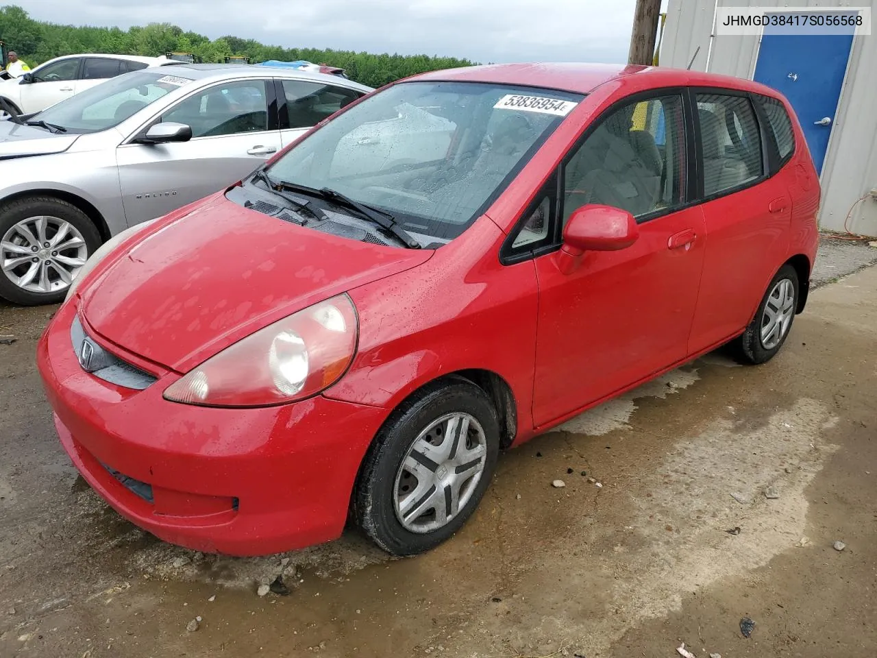 2007 Honda Fit VIN: JHMGD38417S056568 Lot: 53836954