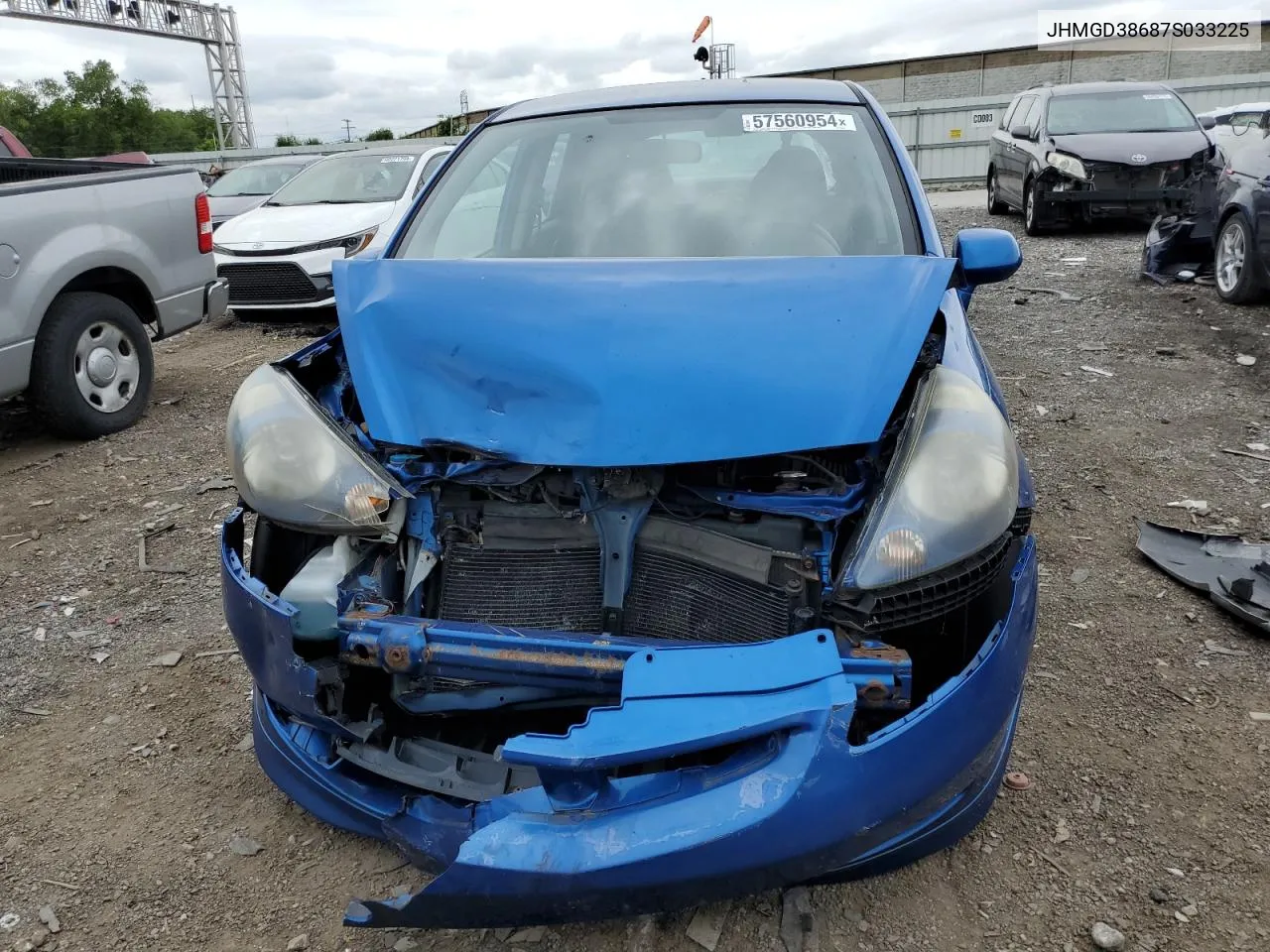 JHMGD38687S033225 2007 Honda Fit S