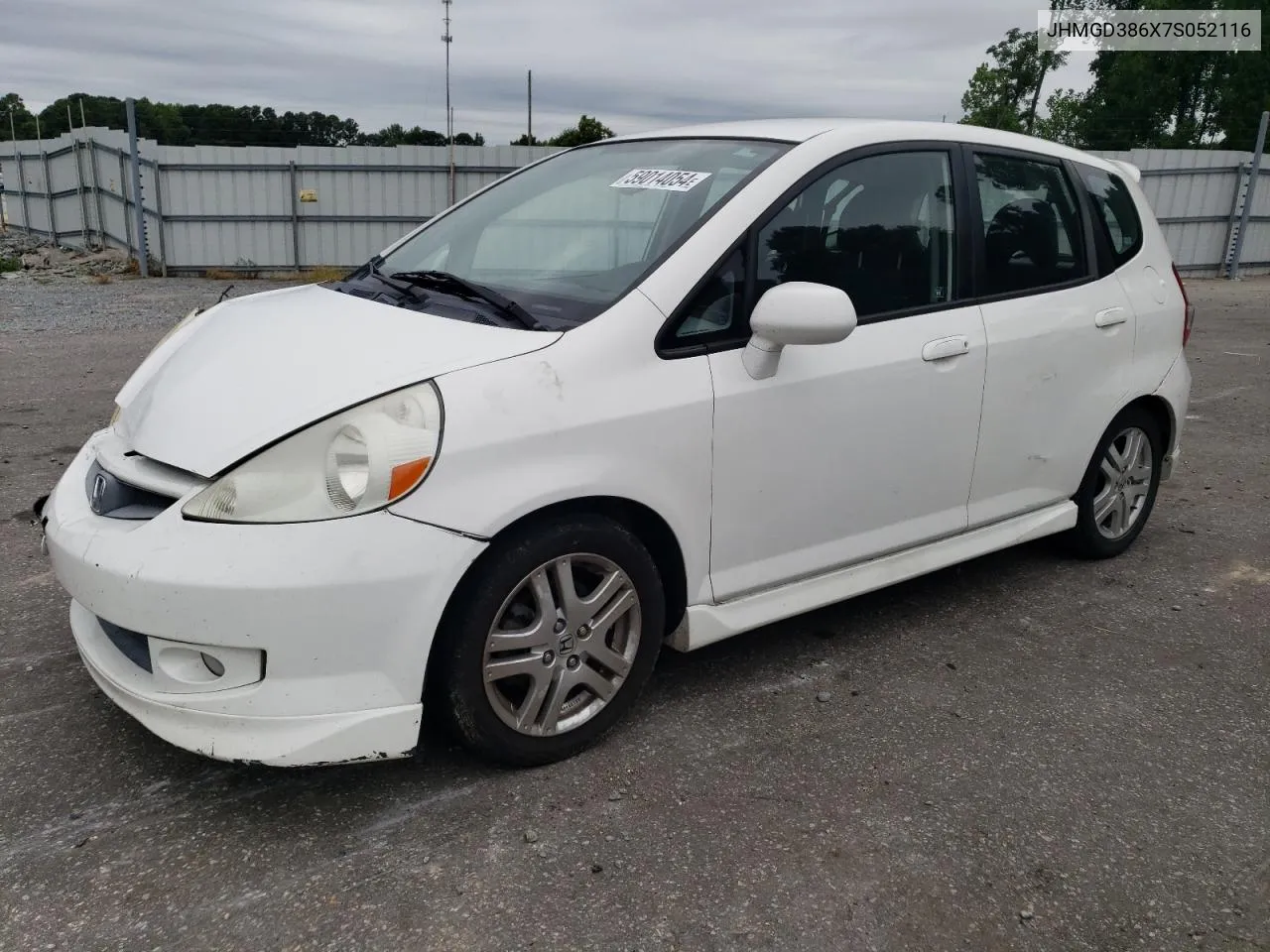 2007 Honda Fit S VIN: JHMGD386X7S052116 Lot: 59014054