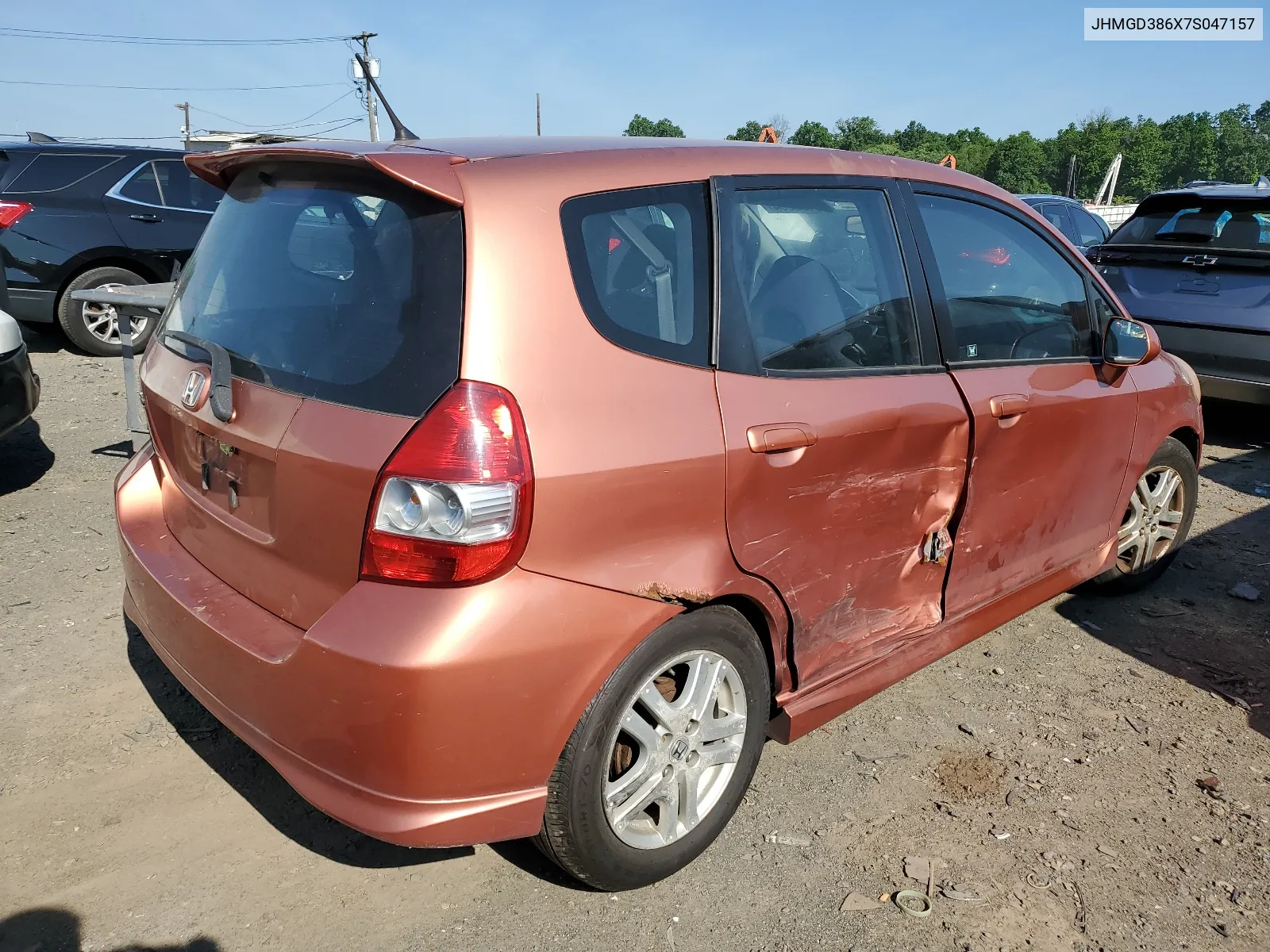 2007 Honda Fit S VIN: JHMGD386X7S047157 Lot: 59433884