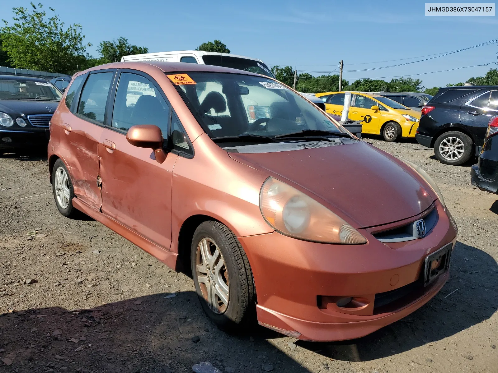 2007 Honda Fit S VIN: JHMGD386X7S047157 Lot: 59433884