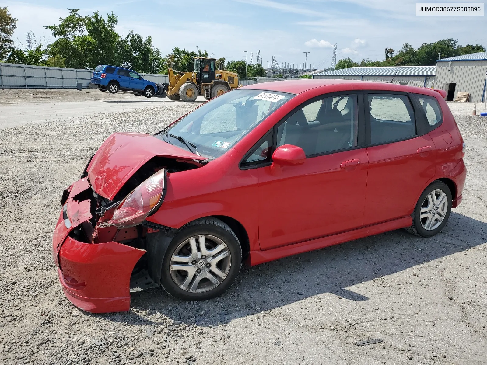 2007 Honda Fit S VIN: JHMGD38677S008896 Lot: 61905474