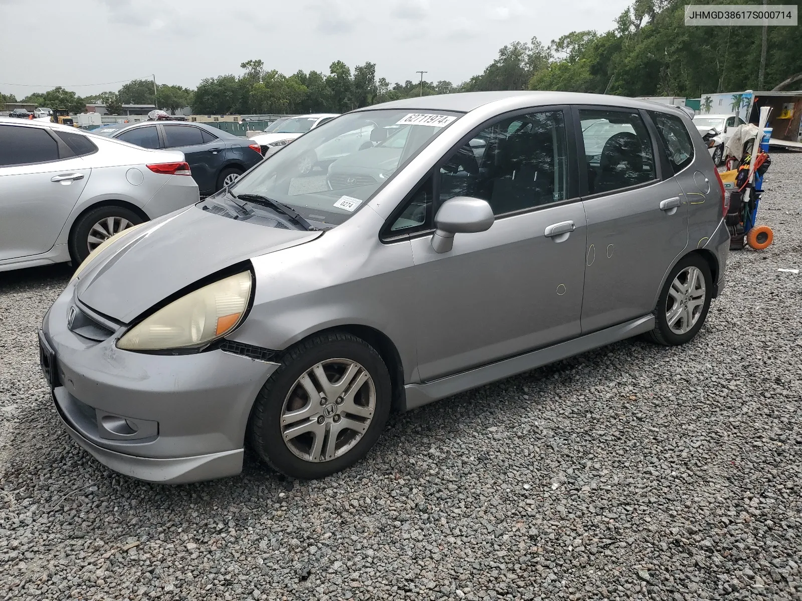 2007 Honda Fit S VIN: JHMGD38617S000714 Lot: 62711974