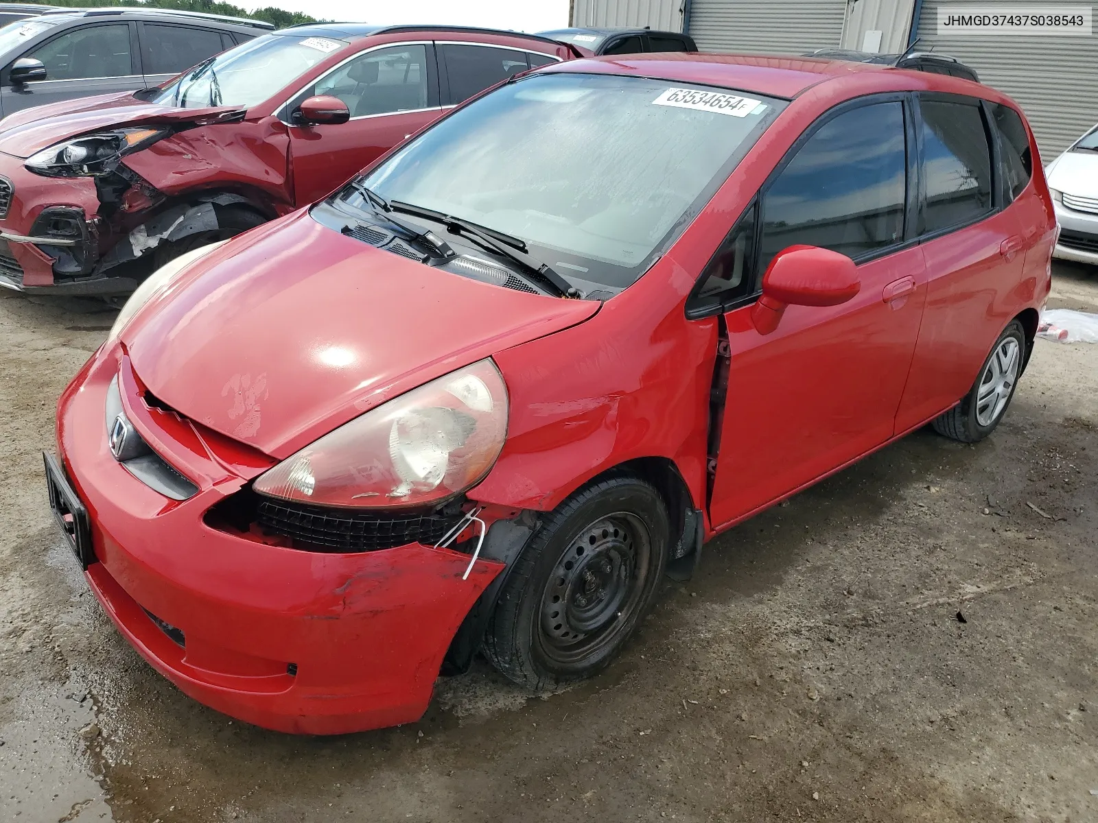 2007 Honda Fit VIN: JHMGD37437S038543 Lot: 63534654