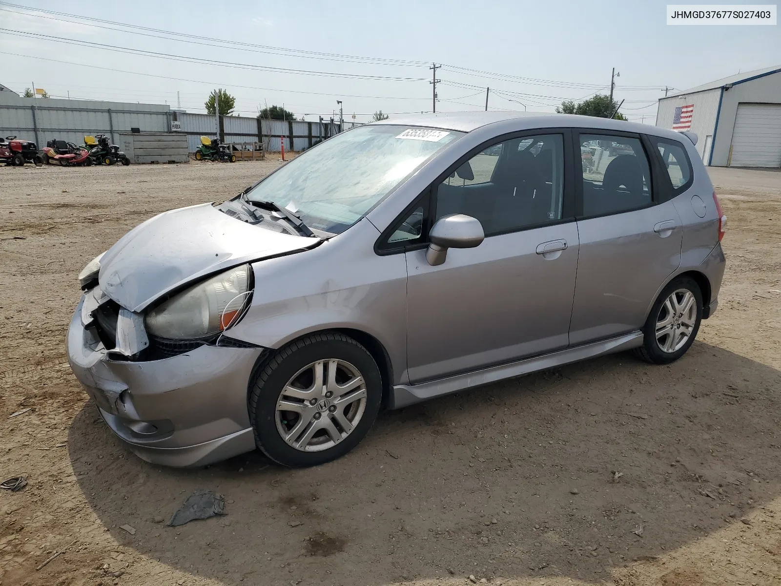 2007 Honda Fit S VIN: JHMGD37677S027403 Lot: 63535814