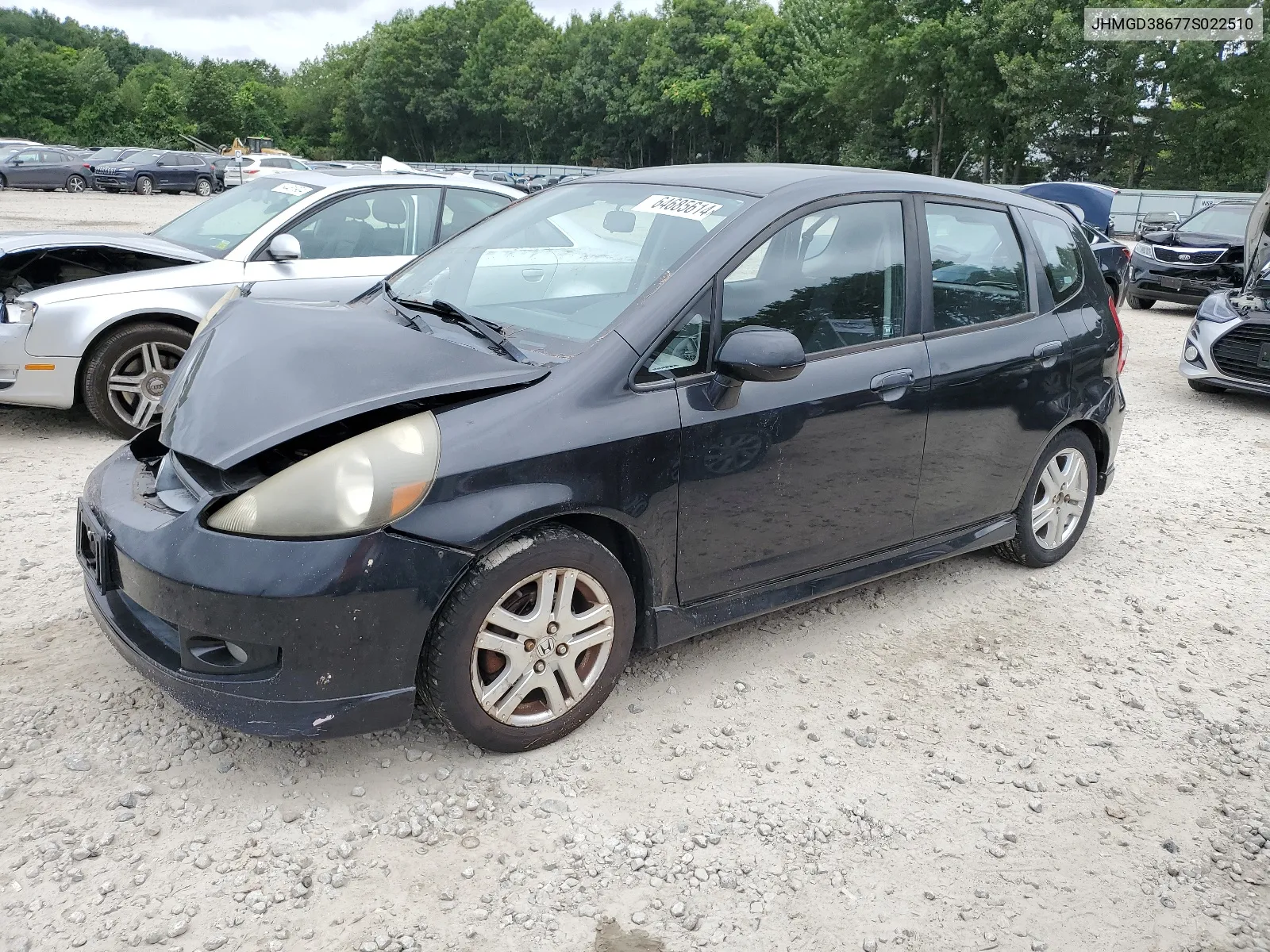 2007 Honda Fit S VIN: JHMGD38677S022510 Lot: 64685614