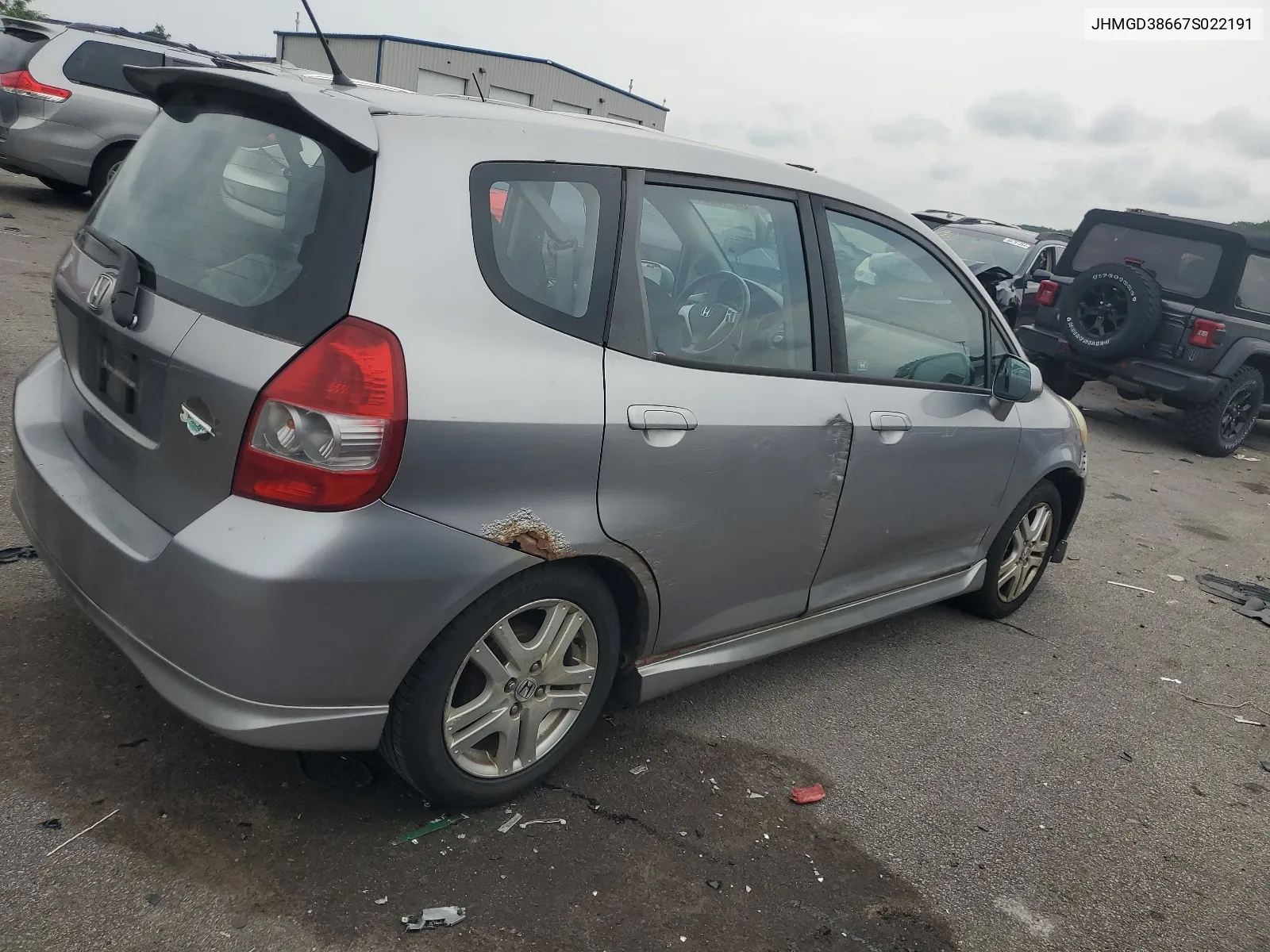 2007 Honda Fit S VIN: JHMGD38667S022191 Lot: 64713954