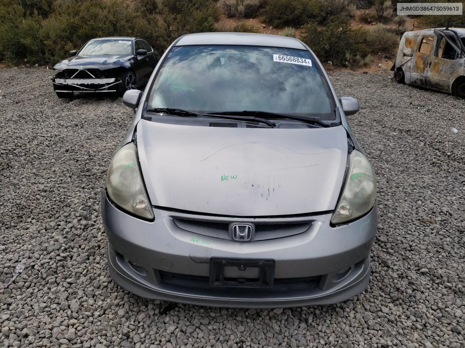 2007 Honda Fit S VIN: JHMGD38647S059613 Lot: 66568834