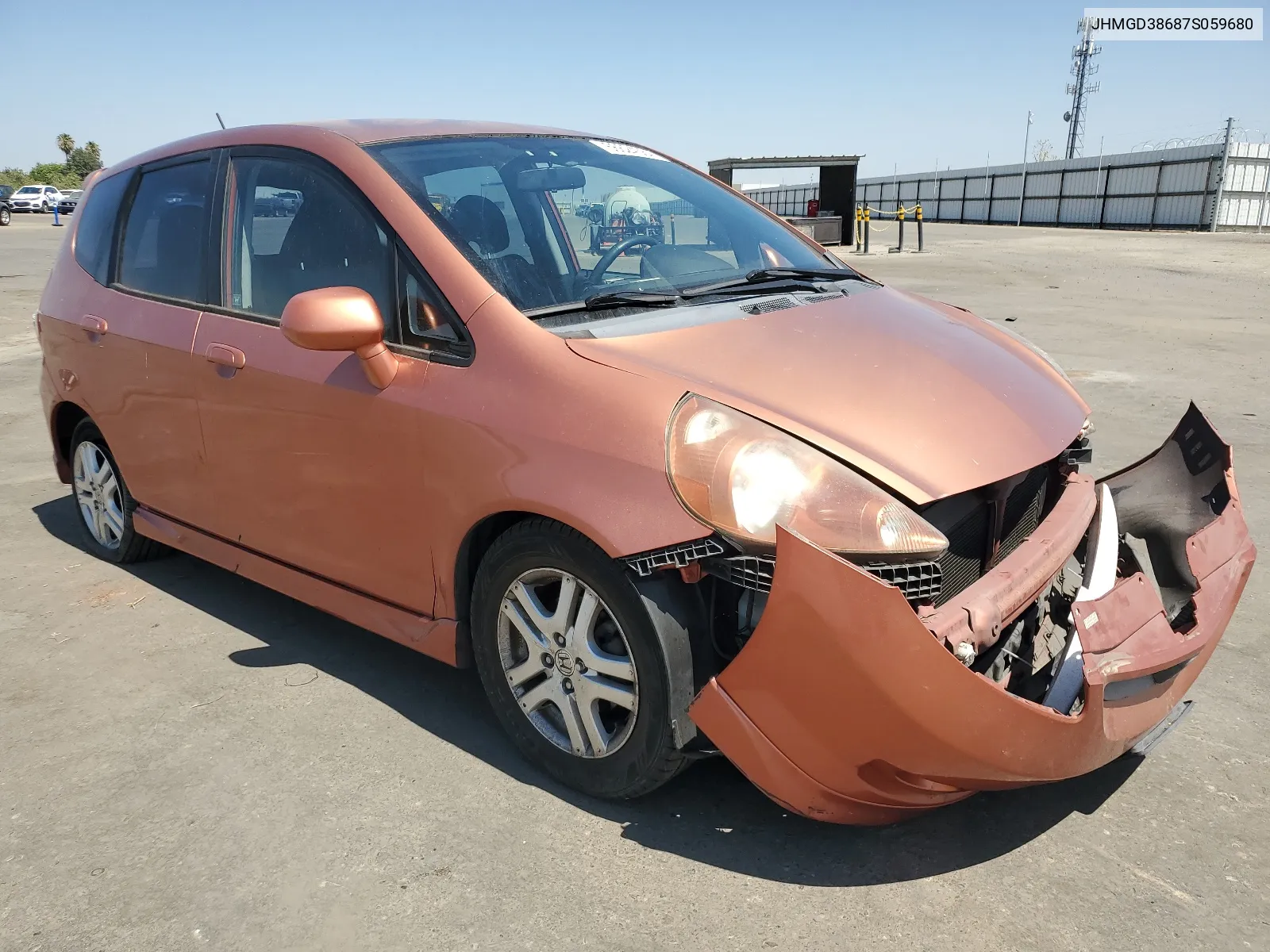 2007 Honda Fit S VIN: JHMGD38687S059680 Lot: 66624364